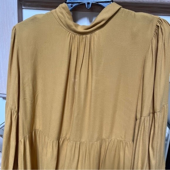 Anthropologie  Maeve Goldie Tiered Tunic I’m Gold M NWOT - Picture 5 of 13